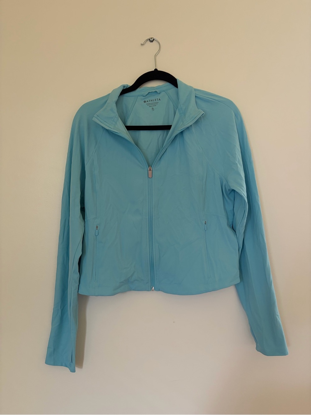 Athleta blue cropped athletic jacket size XL